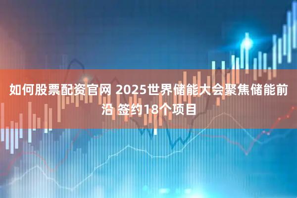 如何股票配资官网 2025世界储能大会聚焦储能前沿 签约18个项目